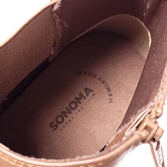 Sonoma Boots Size 8.5 Goods For Life Cognac Zip Up Boot Bootie Fall Womens Shoe - Picture 11 of 12